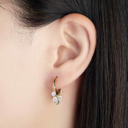 Silver Zircon Earrings Zirconia Earrings