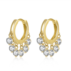 Silver Zircon Earrings Zirconia Earrings