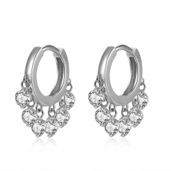 Boucles D'Oreilles Argent Zircone Boucles d'oreilles Zircone