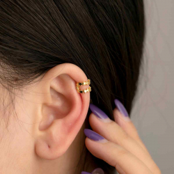 Ohrringe Silber Zirkonia Ohrringe Zirkonia - Ear Cuff - Stern