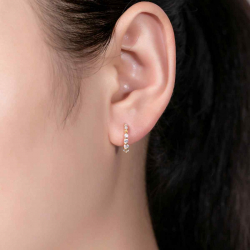 Silver Zircon Earrings Zirconia Earrings