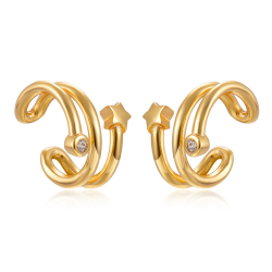 Boucles D'Oreilles Argent Zircone Boucles d'oreilles Zircone - Earcuff