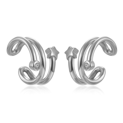 Ohrringe Silber Zirkonia Ohrringe Zirkonia - Ear Cuff