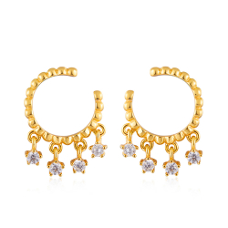 Boucles D'Oreilles Argent Zircone Boucles d'oreilles Zircone - Earcuff