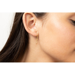 Silver Zircon Earrings Zirconia Earrings - Snake