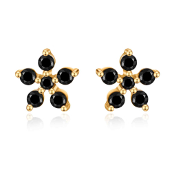 Boucles D'Oreilles Argent Zircone Boucles d'oreilles Zircone - Fleur