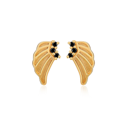 Silver Zircon Earrings Zirconia Earrings - Wings