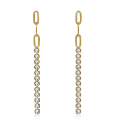 Boucles D'Oreilles Argent Zircone Boucles d'oreilles Zircone - Tennis 50 mm