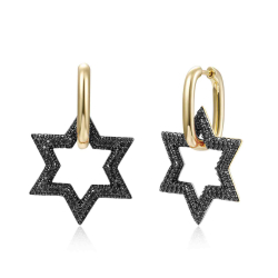 Pendiente Bronce Circonita Pendientes Circonita - Estrella 24mm