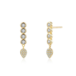 Boucles D'Oreilles Argent Zircone Boucles d'oreilles Zircone 23 mm