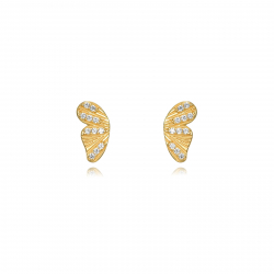 Pendiente Plata Circonita Pendiente Circonita - Alas 5*10 mm - Bañado Oro