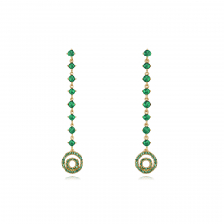 Boucles D'Oreilles Argent Zircone Boucles d'oreilles Cercle - Zircone 55 mm - Dorure Or