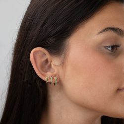 Ohrringe Silber Zirkonia Creolen – Zirkonia – 8, 14, 17 mm – Silber vergoldet und rhodiniert