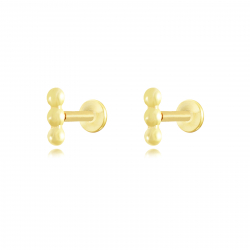 Silver Piercings Piercing Silver - Beads 6,5*2mm - Gold Plated and Rhodium Silver