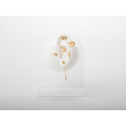 Neuheiten Silberpiercing – Zirkonia – 6 mm – vergoldetes und rhodiniertes Silber