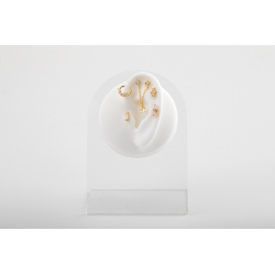 Ohrringe Piercing Silberpiercing Zirkonia - 9,5 mm - Vergoldet & Rhodiniertes Silber