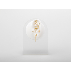 Ohrringe Piercing Zirkonia-Piercing - Tropfen und Ketten - 25 mm - Vergoldet und Rhodiniert