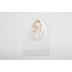 Pendiente Piercing Piercing Plata Circonita - 5,9 mm - Bañado Oro y Plata Rodiada