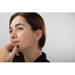 Ohrringe Piercing Zirkonia Silber Piercing - 6,85 mm - Vergoldet und Rhodiniertes Silber