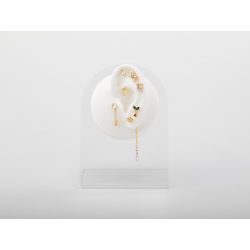 Ohrringe Piercing Silberpiercing – Zirkonia – 20 mm – vergoldet und rhodiniert