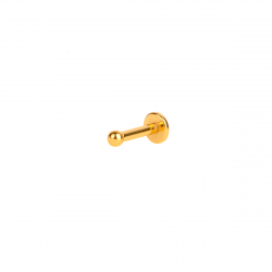 Piercings Acero Lisa Piercing  Bolitas  - 2 mm - Bañado Oro y Acero