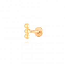 Piercings Glattes Edelstahl Piercing Edelstahl Stab - 6 mm - - 1 Einheit - Farbe Gold und Stahl Farbe