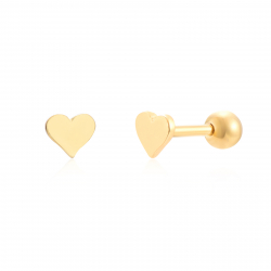 New Arrivals Steel Piercings - Heart 5mm - Gold Plated