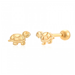 New Arrivals Steel Piercings - 5mm Turtle - Gold Plated