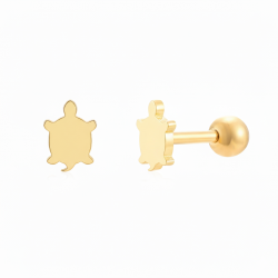 Novedades Piercing  Tortuga  - 5 mm - Acero Bañado Oro