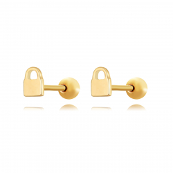 New Arrivals Steel Piercings - 5mm Padlock - Gold Plated