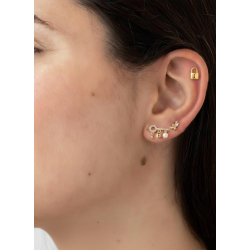 Novedades Piercings Acero - Candado 5mm - Bañado Oro