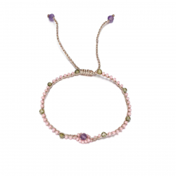 Armbänder Edelstahl Minerale Armband Miyuki - 15+5 cm - Amethyst