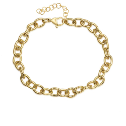 Steel Bracelets Steel Link Bracelet - 21+5 cm - Gold Plated