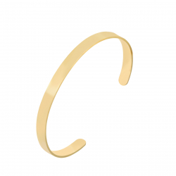 Steel Bracelets Rigid Steel Bracelet - Escalava 68 mm - Gold Color