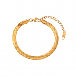 Steel Bracelets Steel Bracelet - 2 mm,3 mm, 4 mm, 5 mm Herryingbone - 16+4 cm - Colour Gold