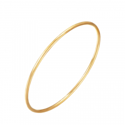 Steel Bracelets Plain Steel Bangle Bracelet - 64 mm - Gold Colour