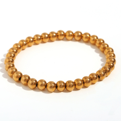 Steel Bracelets Elastic Bracelet - Steel balls 3mm, 4mm, 5mm, 6mm - Color Gold and Steel