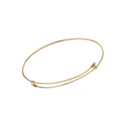 Pulsera Acero Liso Pulsera Acero - 50mm Estirable - Color Oro y Acero