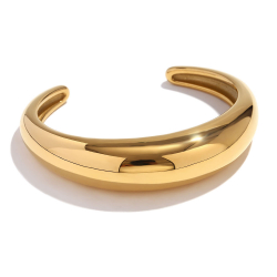 Pulsera Acero Liso Pulsera de Acero -  74*64mm Rigido - Color Plata y Color Oro