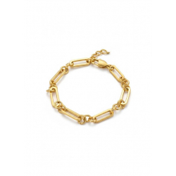 Armbänder Glattes Edelstahl Stahlarmband – Glieder – 17+3 cm – vergoldet