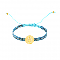 Pulsera Acero Liso Pulsera Acero - Virgen del Milagrosa - 12 mm - Color Oro y Color Plata
