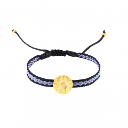 Pulsera Acero Liso Pulsera Acero - Virgen de la Mercedes - 12 mm - Color Oro y Color Plata