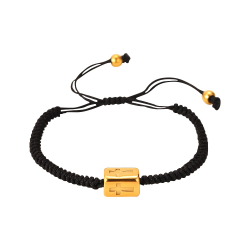 Bracelets Acier Lisse Bracelet réglable en acier - Croix - 11 mm - Couleur or