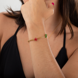 Pulsera Acero Liso Pulsera Acero - Animales del Mar - 16+4 cm - Color Oro
