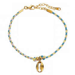 Pulsera Acero Liso Pulsera Acero Hilo -  Concha 12mm - Multi 17 + 3 mm - Color Oro