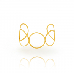 Armbänder Glattes Edelstahl Armband Kreis Stahl - Escalava - 65 mm - Verstellbar - Farbe Gold und Farbe Silber