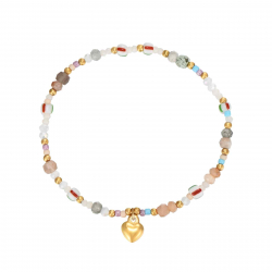 Steel Stone Bracelets Mineral Steel Bracelet - Multi - Gold Plated