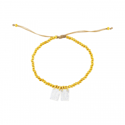Pulsera Acero Mineral Pulsera Acero Mineral - Nácar - Escapulario  11mm - 16+5 mm - Color Oro