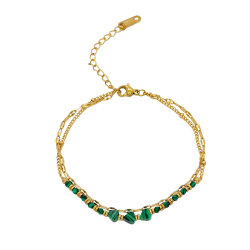 Pulsera Acero Mineral Pulsera Acero Mineral - Corazón -  17 + 4 cm - Color Oro
