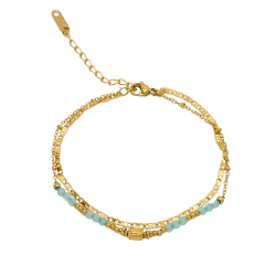Pulsera Acero Mineral Pulsera Acero Mineral - Rodillo -  17 + 4 cm - Color Oro